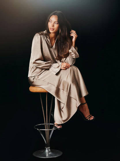 Neo Noir Amara Heavy Sateen Bedaz Blouse