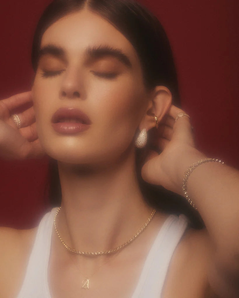 The Pavé Gia Earrings Luv Aj