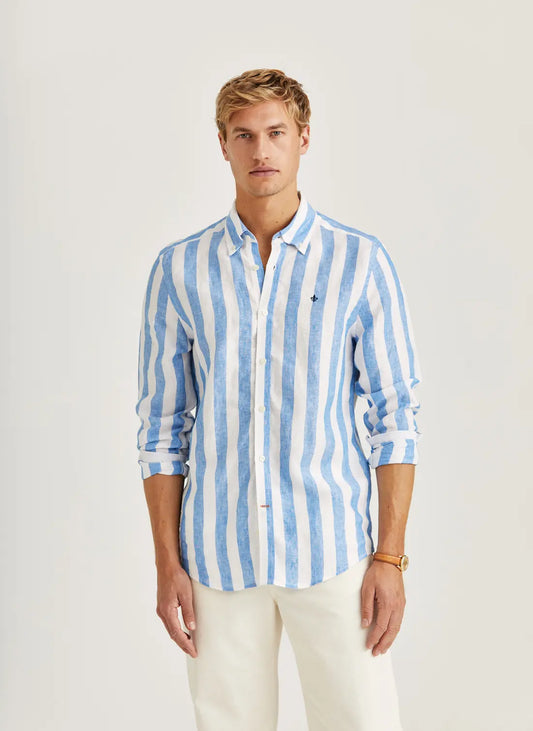 Douglas Linen Stripe Shirt
