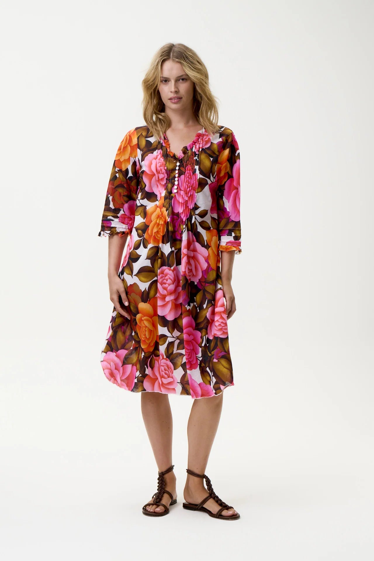 One Season Middy Poppy Deia Cotton