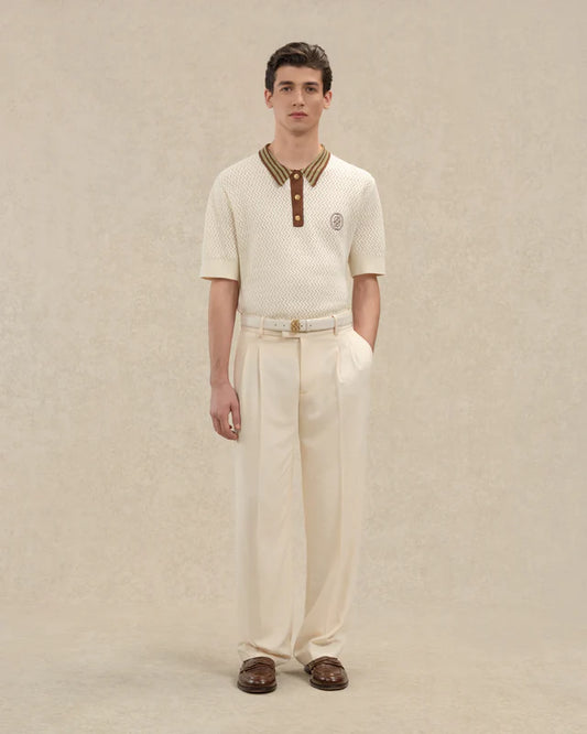 Drôle De Monsieur Polo Maille Ajouré D Miroir