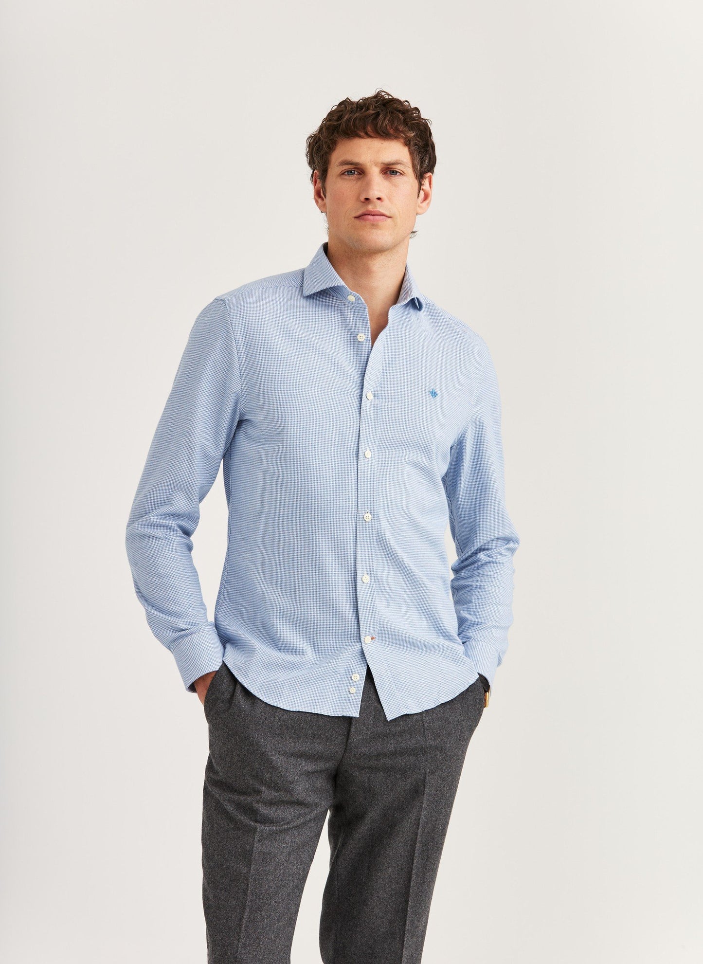 Morris Soft Twill Dogtooth Shirt