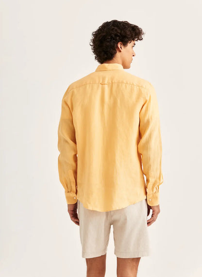 Morris Douglas Linen Shirt Orange