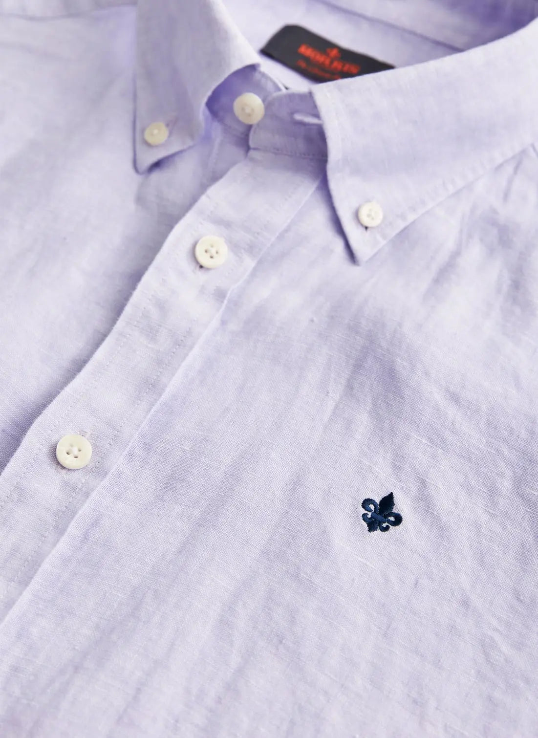 Morris Douglas Linen Shirt Purple