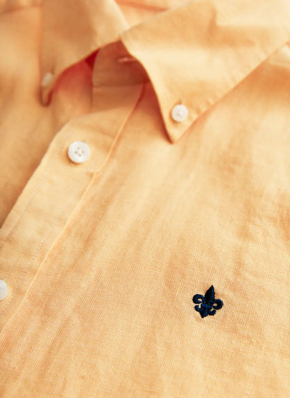 Morris Douglas Linen Shirt Orange