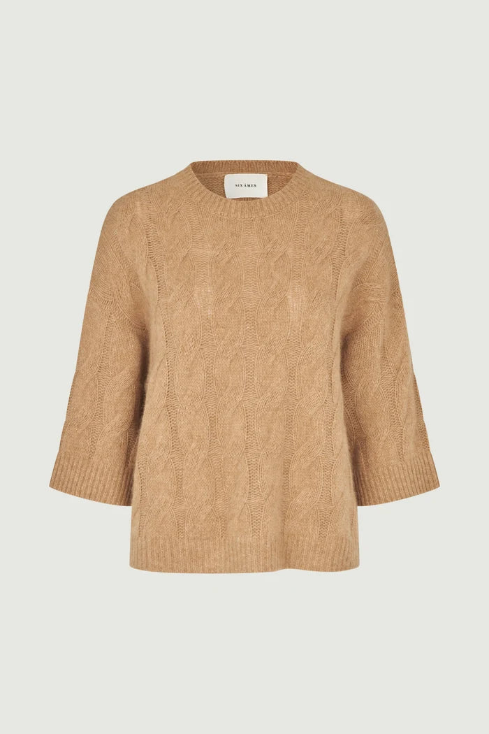 Six Ámes Ola Cable Créme Brulée Beige Melange