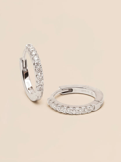 Ylva Li Alliance Diamond Hoops Silver