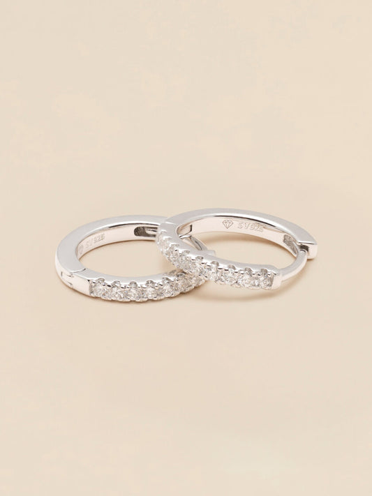 Ylva Li Alliance Diamond Hoops Silver