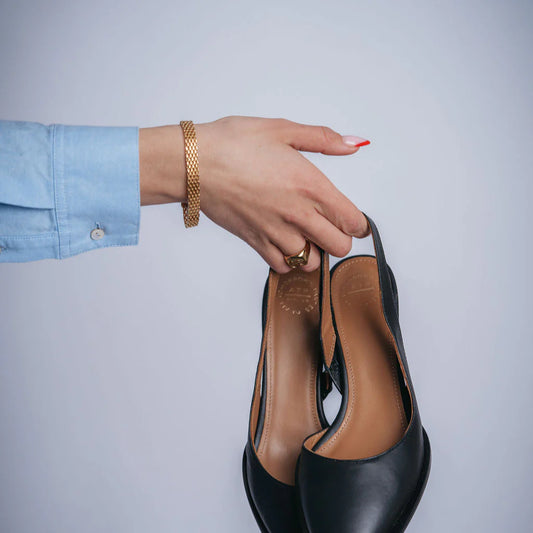 ATP Desana Black Nappa Slingback