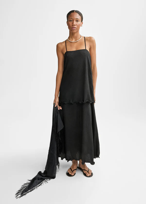 AKS Astrid Crincle Dress Black