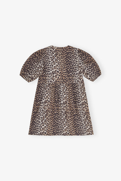 Ganni Leopardklänning med Knyte