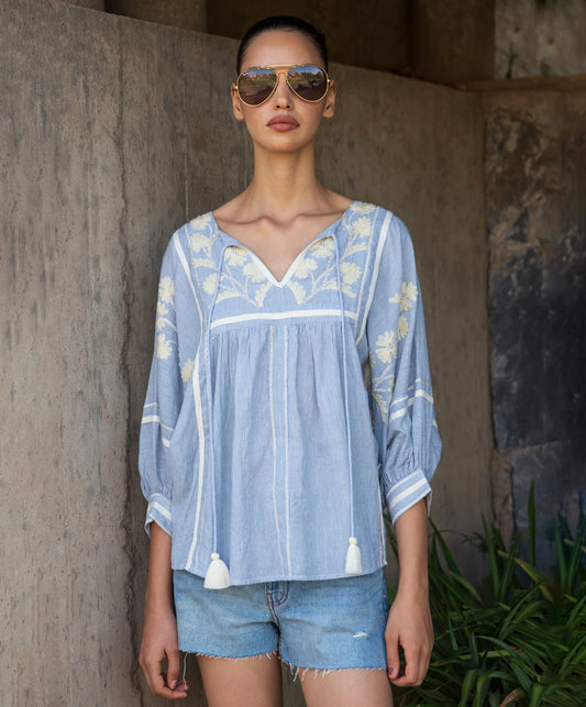 Rose And Rose Hyacinth Top