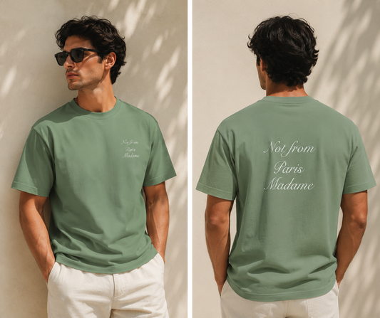 Drôle de Monsieur Le T-Shirt Slogan Calligraphy