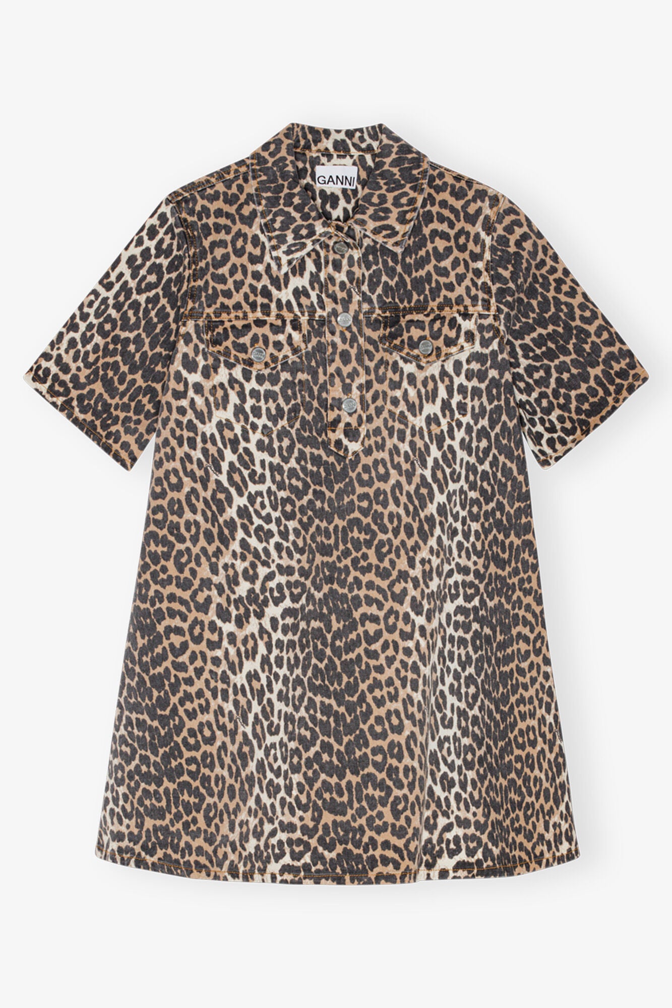 Ganni Leopardklänning