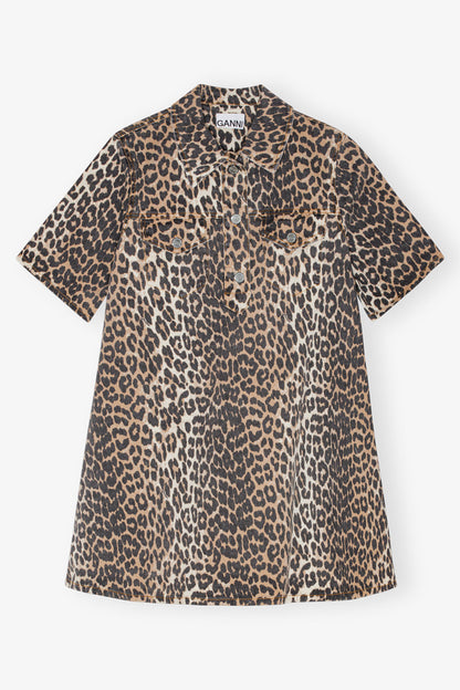 Ganni Leopardklänning