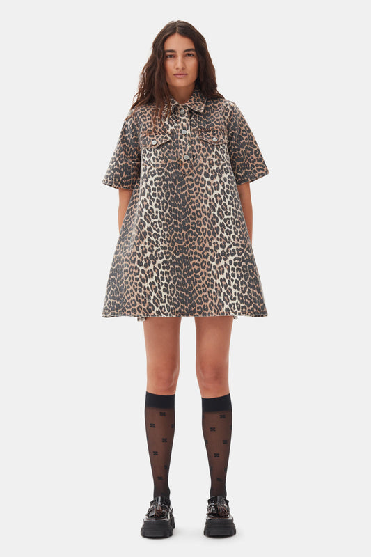 Ganni Leopardklänning
