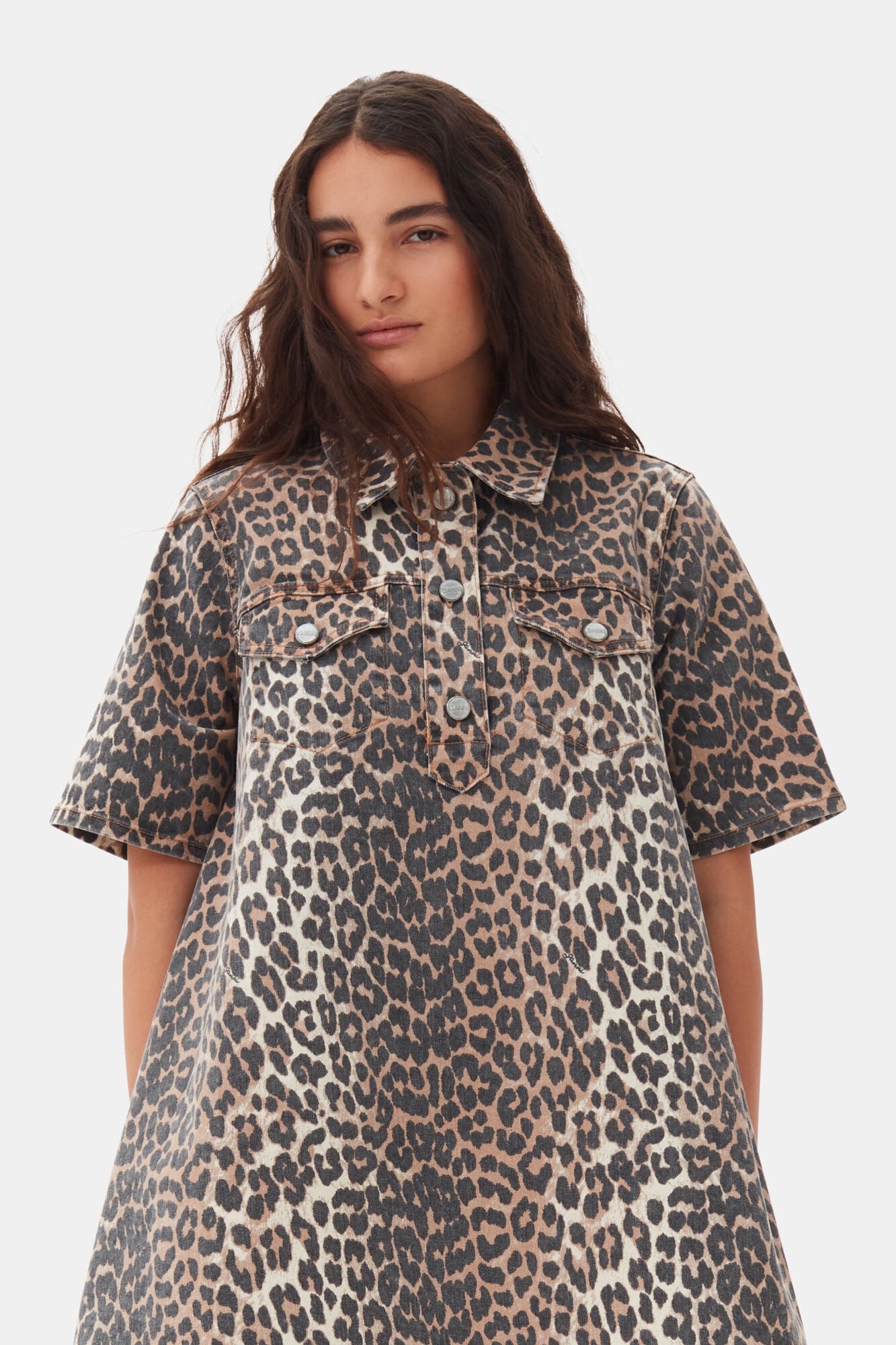 Ganni Leopardklänning