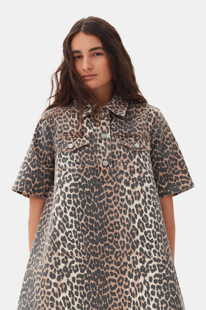Ganni Leopardklänning