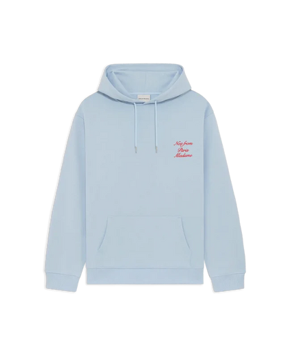 Drôle De Monsieur Hoodie Slogan Calligraphy