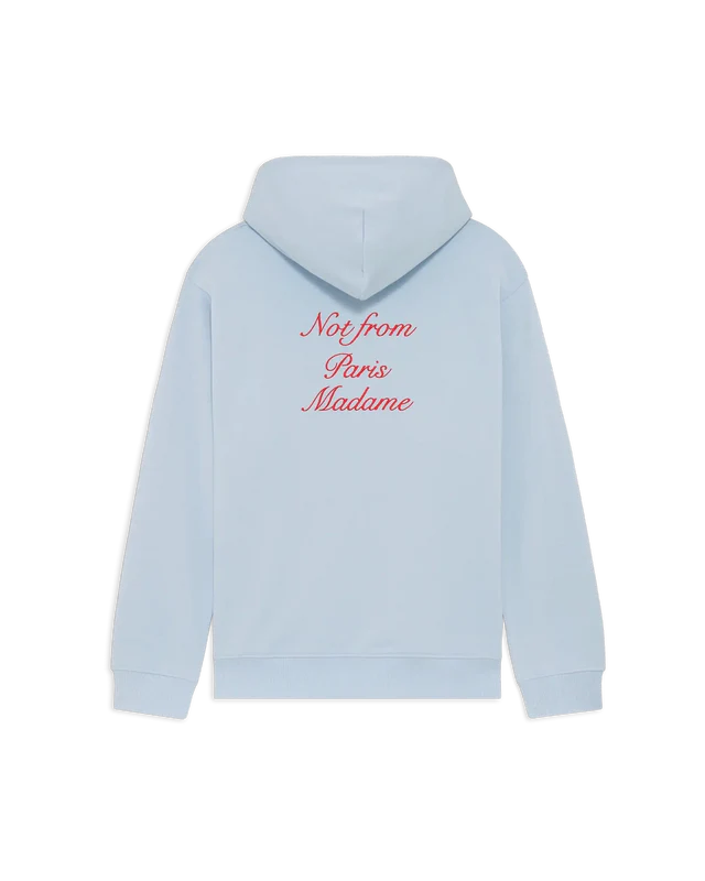Drôle De Monsieur Hoodie Slogan Calligraphy
