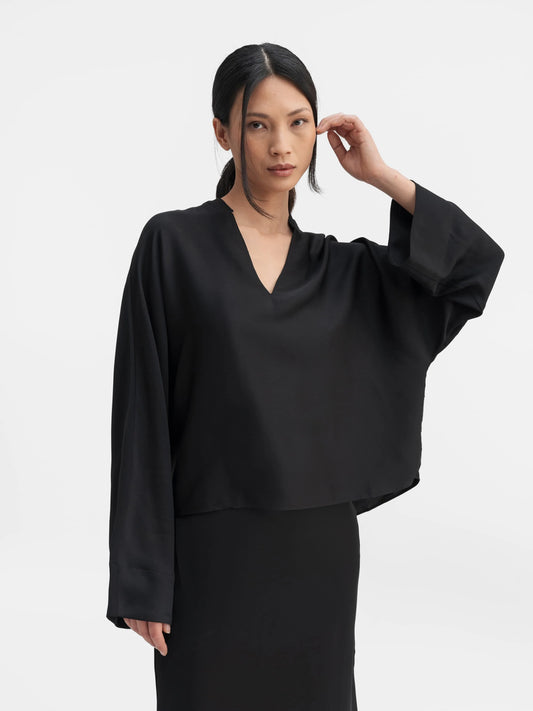 Ahlvar Nina V-neck Silk Blouse