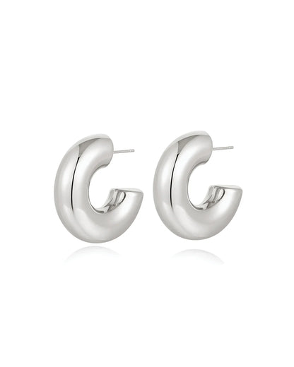 Noemi Hoops Silver Luv Aj