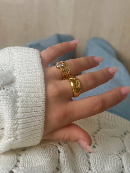Oblique Olive Ring