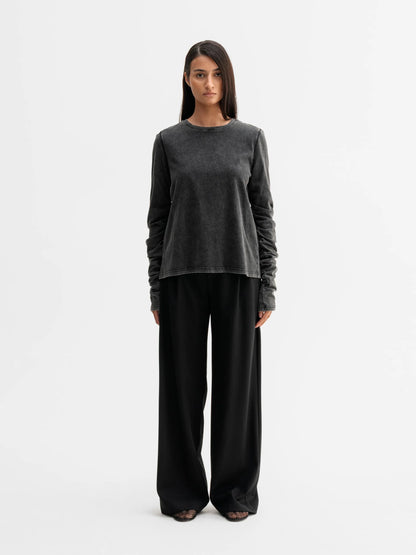Ahlvar Gallery Ona LS Tee washed Black
