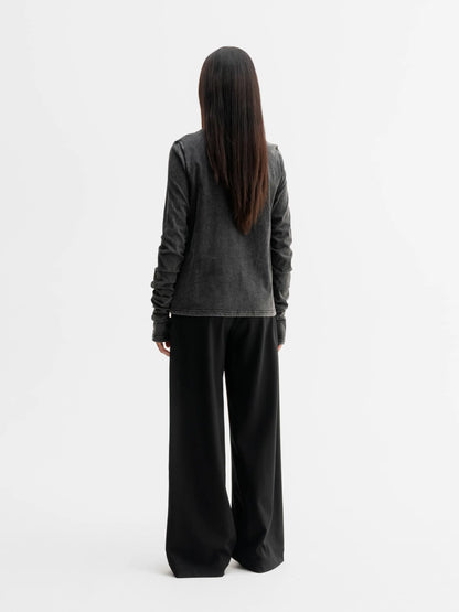 Ahlvar Gallery Ona LS Tee washed Black