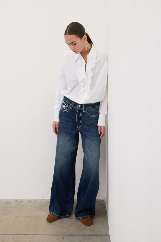 Otto D´Ame Oversized Ruffle Shirt