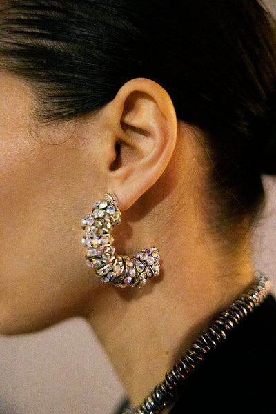 Fat Diamond Hoops Pearl Octopuss.y